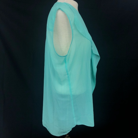 Mint Liz Claiborne V Neck Blouse - Picture 4 of 6